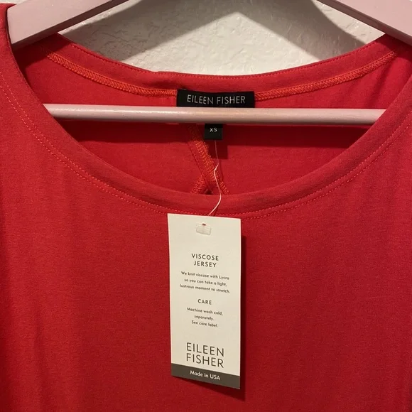 Eileen Fisher dress- small peep hole in back. Pink. XS. Brand New, never worn. - Picture 3 of 4